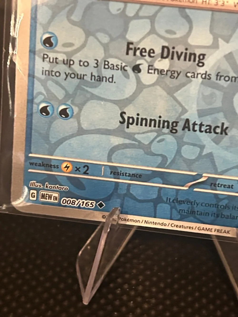 Pokemon Wartortle Reverse Holo 008/165 from the Scarlet & Violet 151 Set‎ M/NM